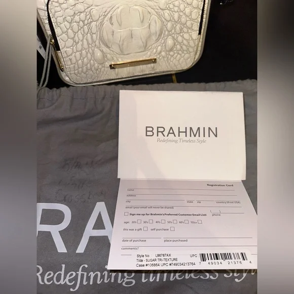 Brahmin Tilda - Sugar Tri Texture Crossbody - Picture 8 of 8